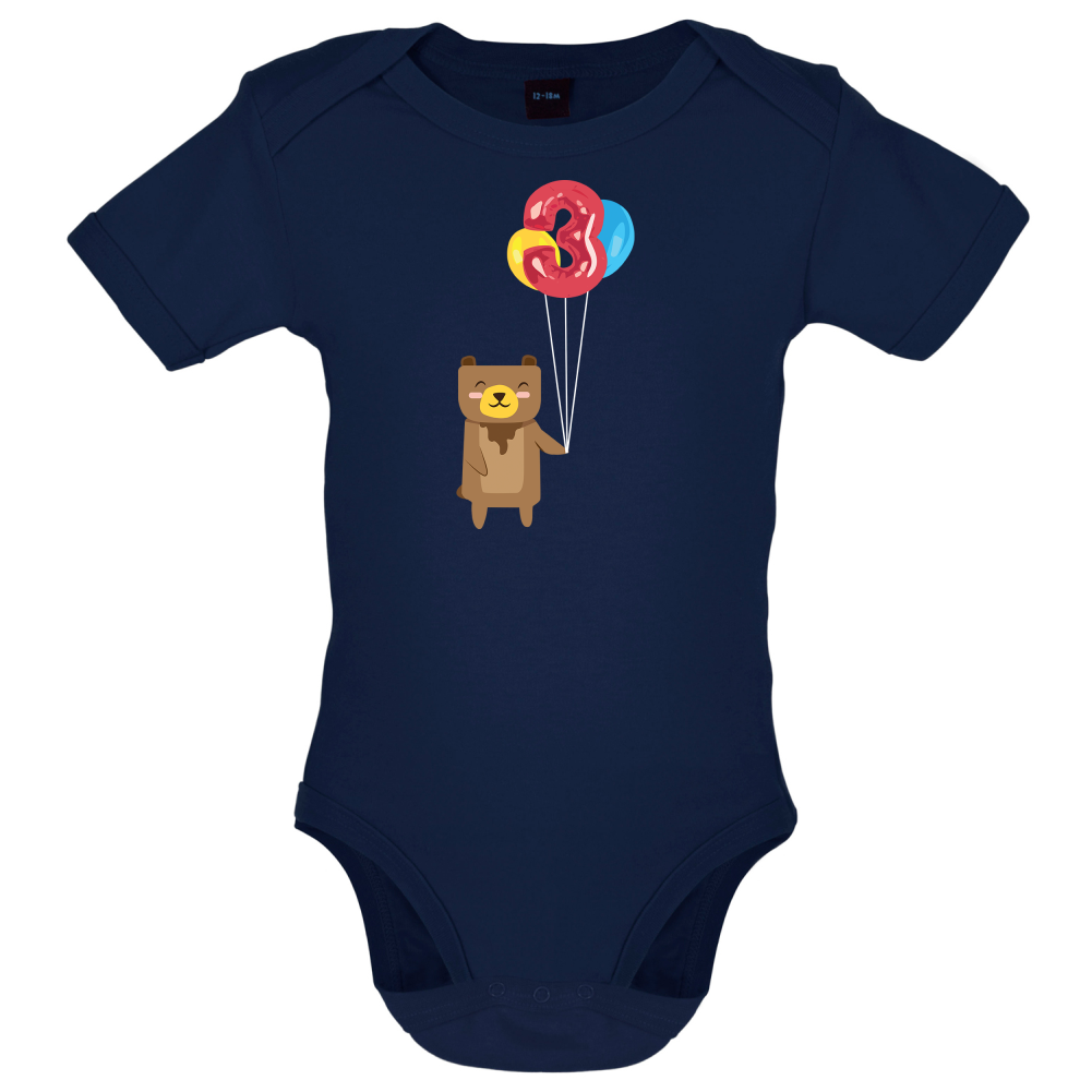 3rd Birthday Bear Baby T Shirt