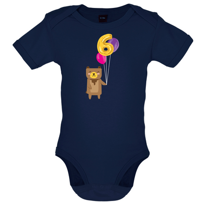 6th Birthday Bear Baby T Shirt