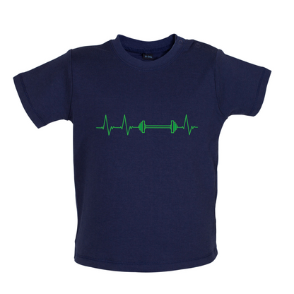 Weight Lifting Heartbeat Baby T Shirt