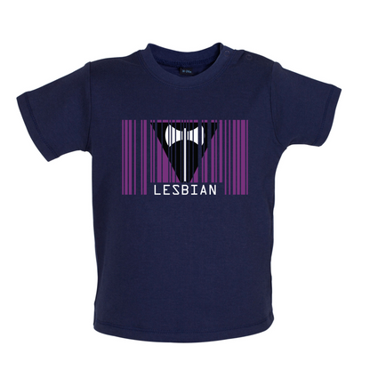 LGBT Barcode Flags - Lesbian Baby T Shirt