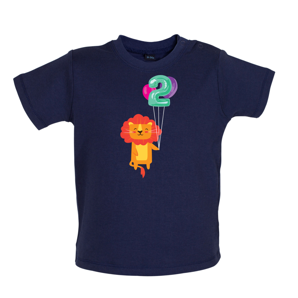 2nd Birthday Lion Baby T Shirt