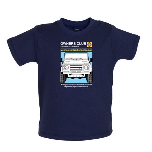 Car Owners Manual Land Rover Baby T Shirt