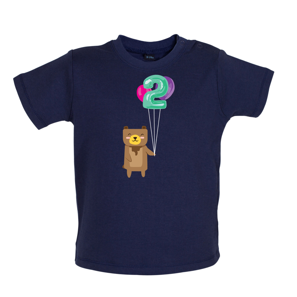 2nd Birthday Bear Baby T Shirt