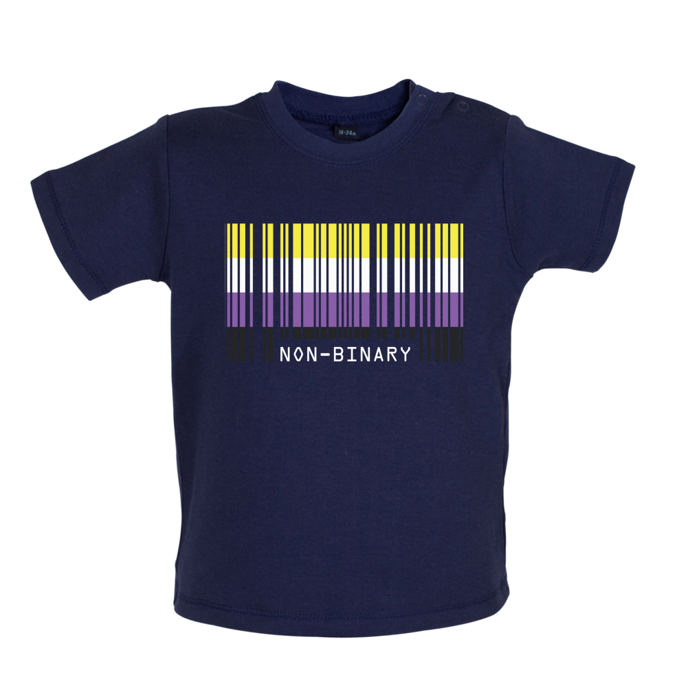 LGBT Barcode Flags - Nonbinary Baby T Shirt