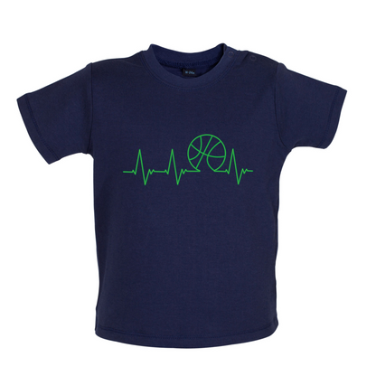 Basketball Heartbeat Baby T Shirt