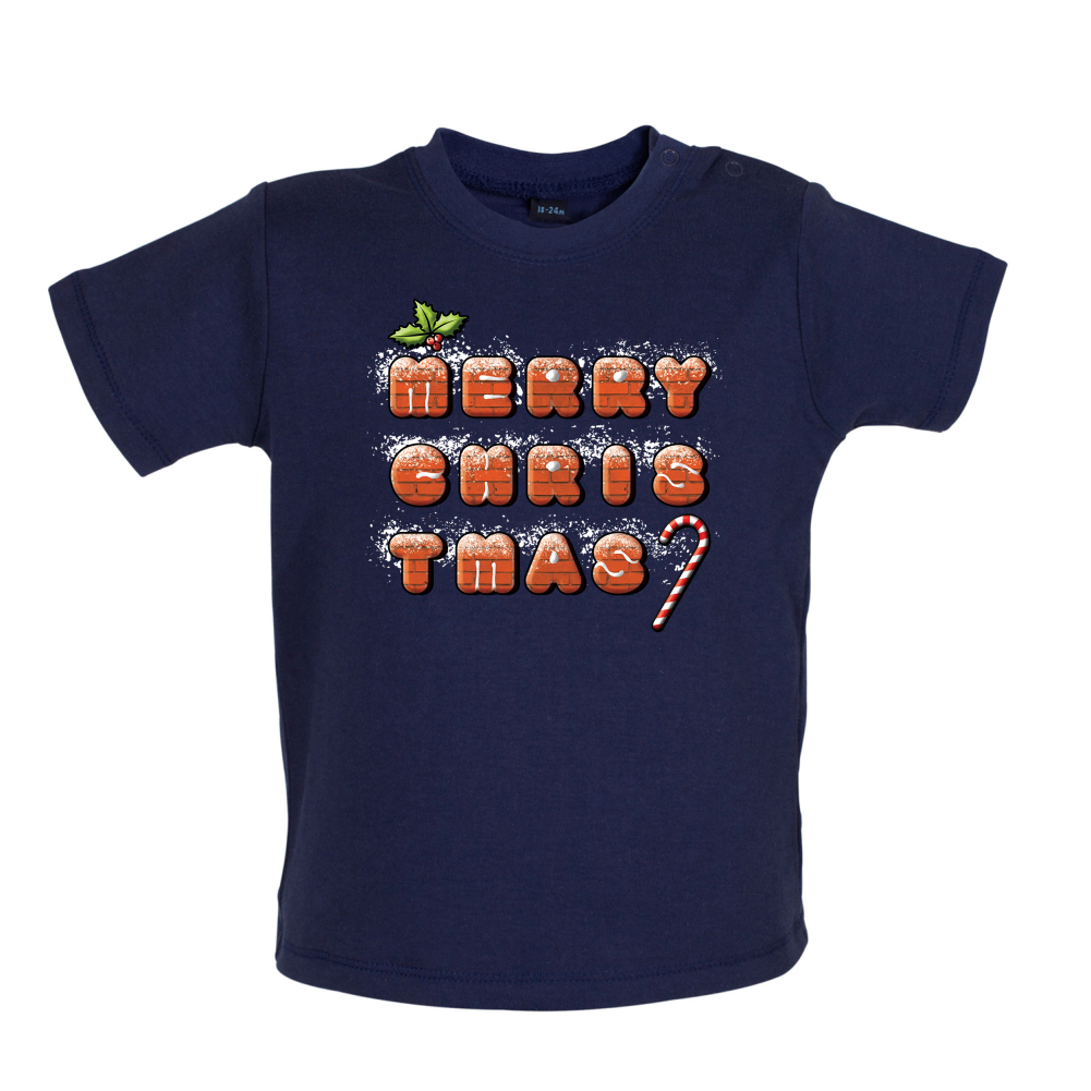 Merry Christmas Biscuits Baby T Shirt