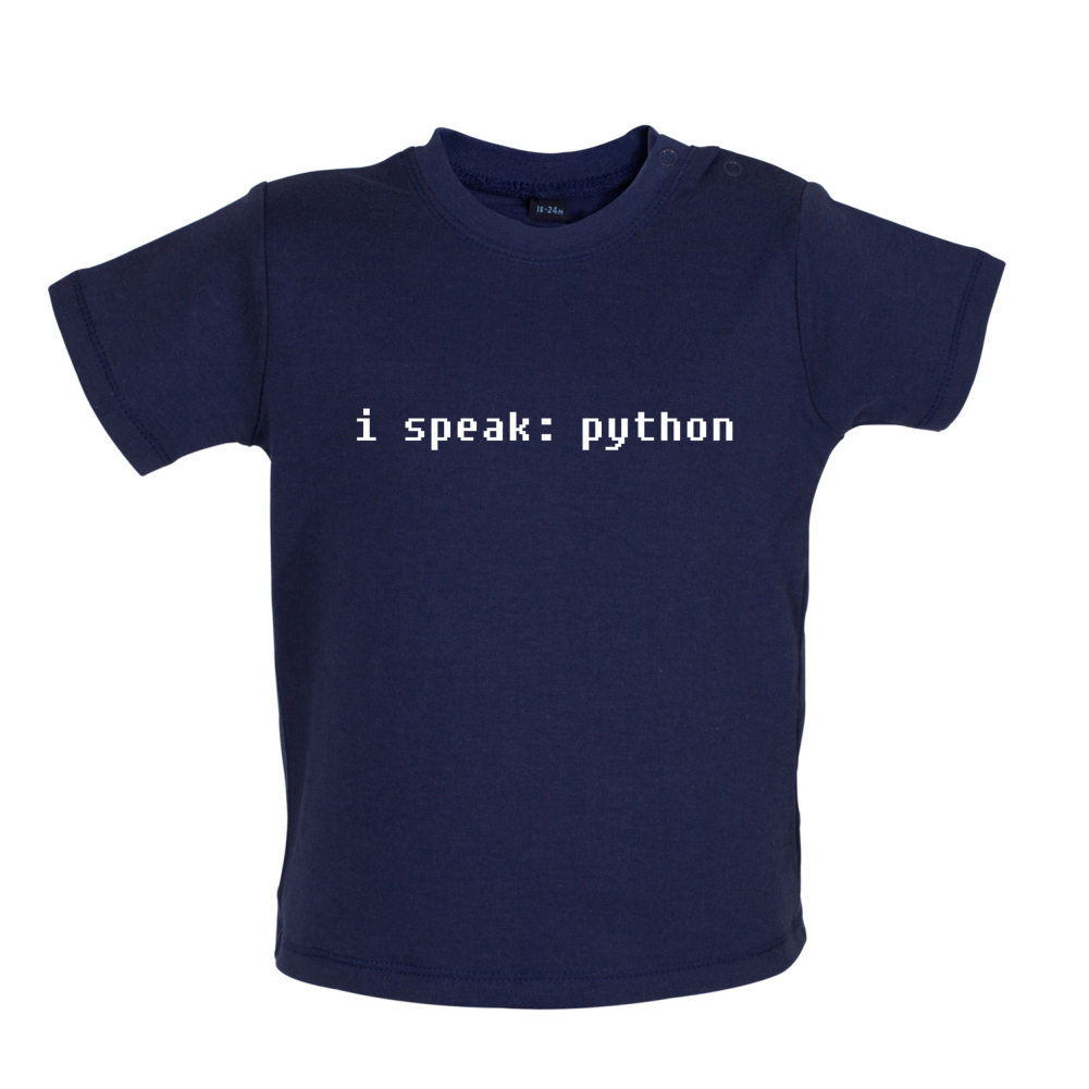 I Speak Python Baby T Shirt