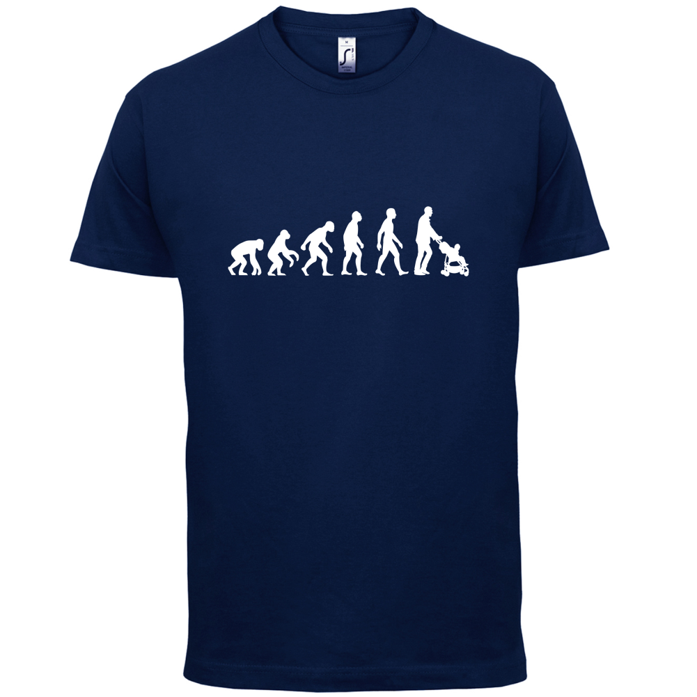 Evolution Of Man Push Chair T Shirt