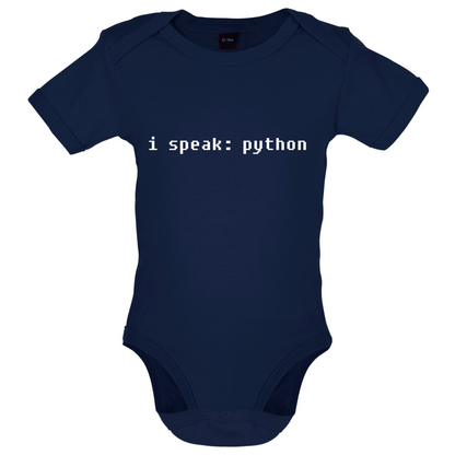 I Speak Python Baby T Shirt