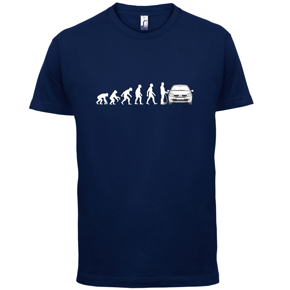 Evolution of Man Clio Driver T Shirt