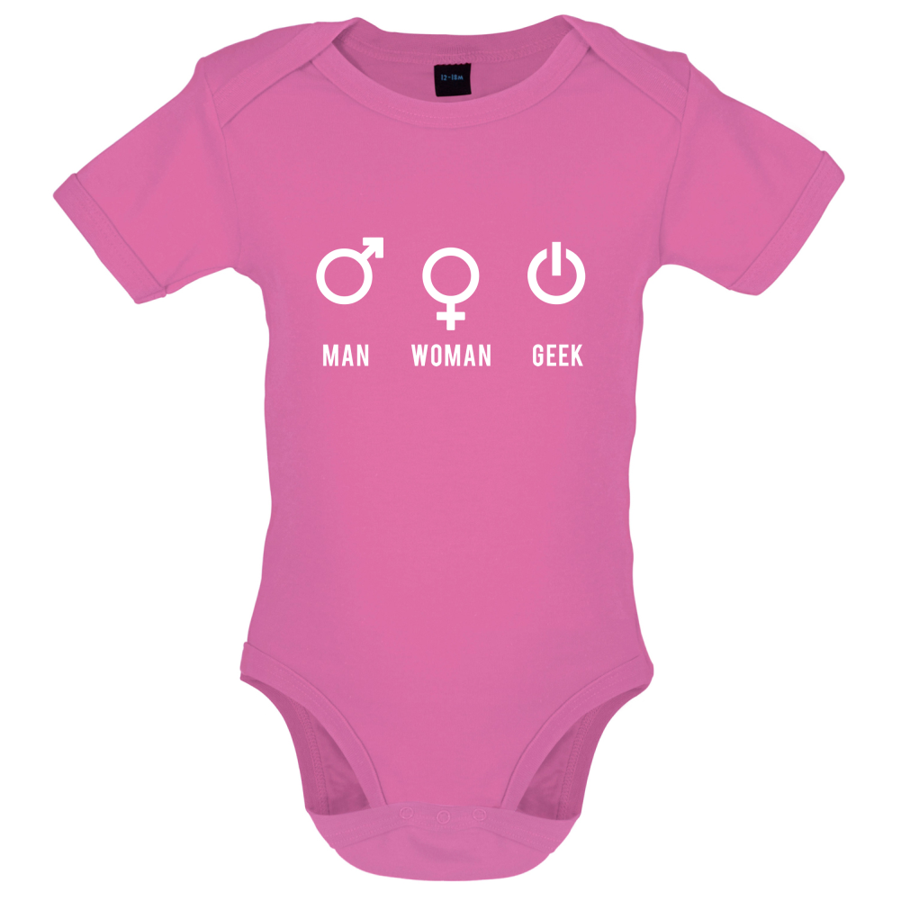 Man Woman GEEK Baby T Shirt