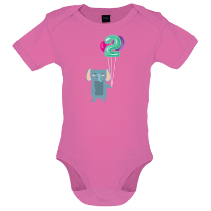 2nd Birthday Elephant Baby T Shirt