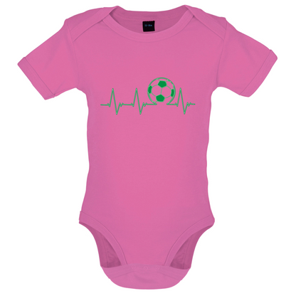 Football Heartbeat Baby T Shirt