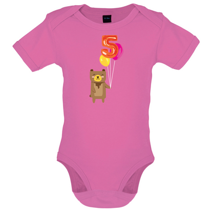 5th Birthday Bear Baby T Shirt