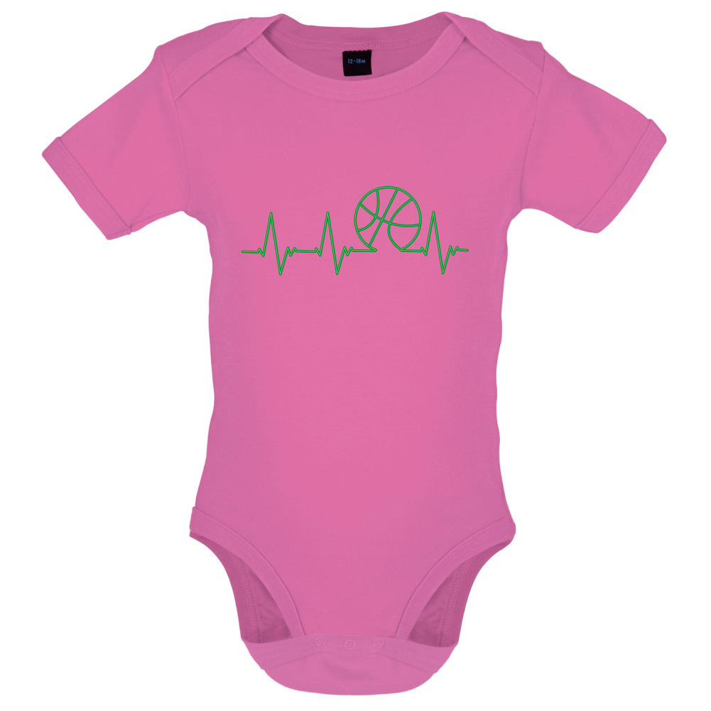 Basketball Heartbeat Baby T Shirt