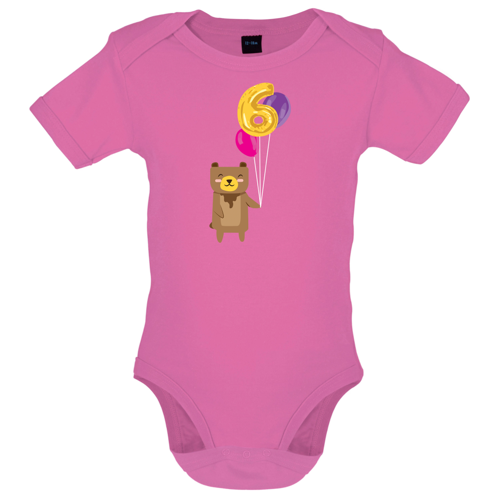 6th Birthday Bear Baby T Shirt