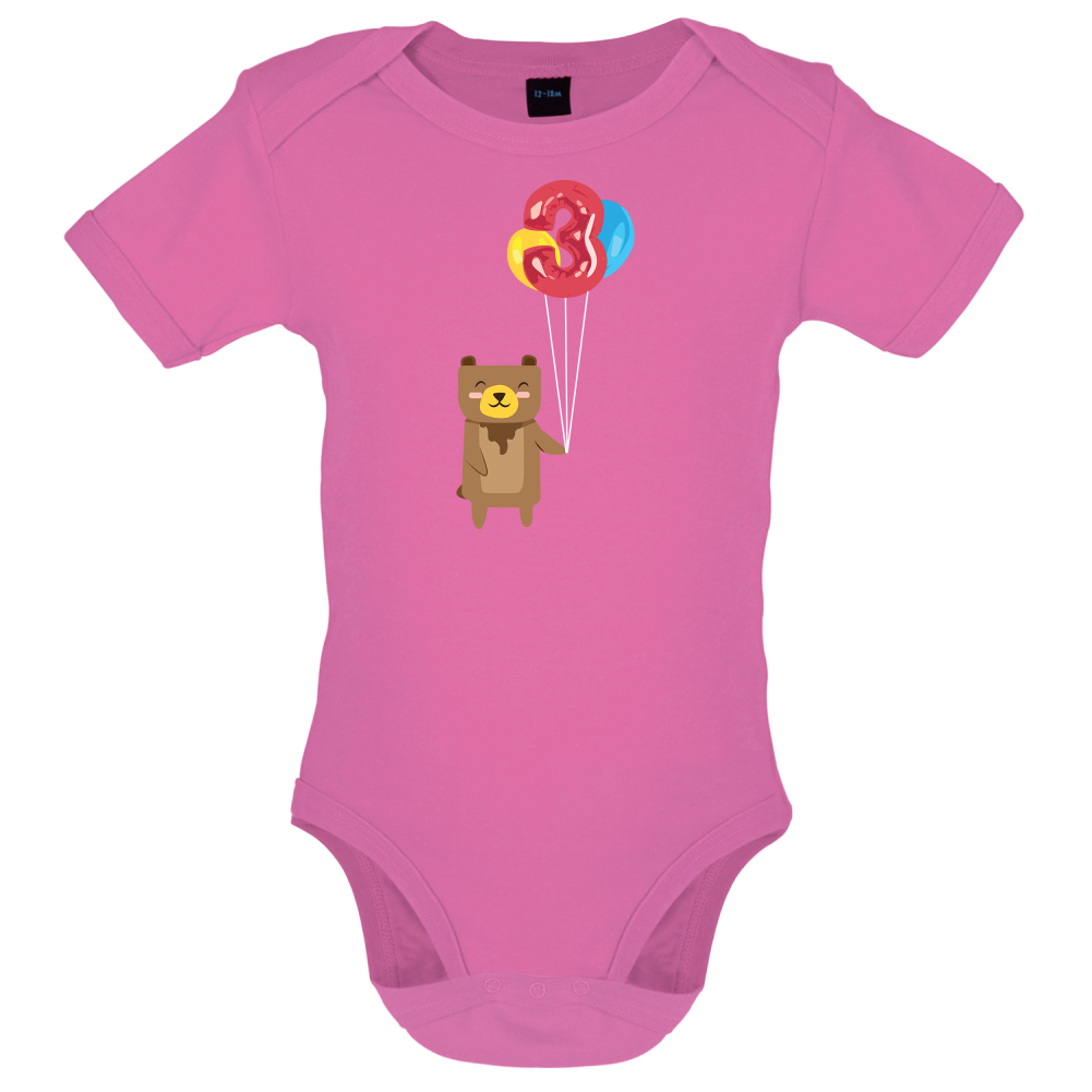 3rd Birthday Bear Baby T Shirt