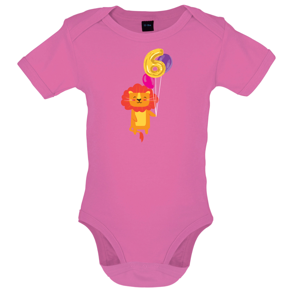 6th Birthday Lion Baby T Shirt