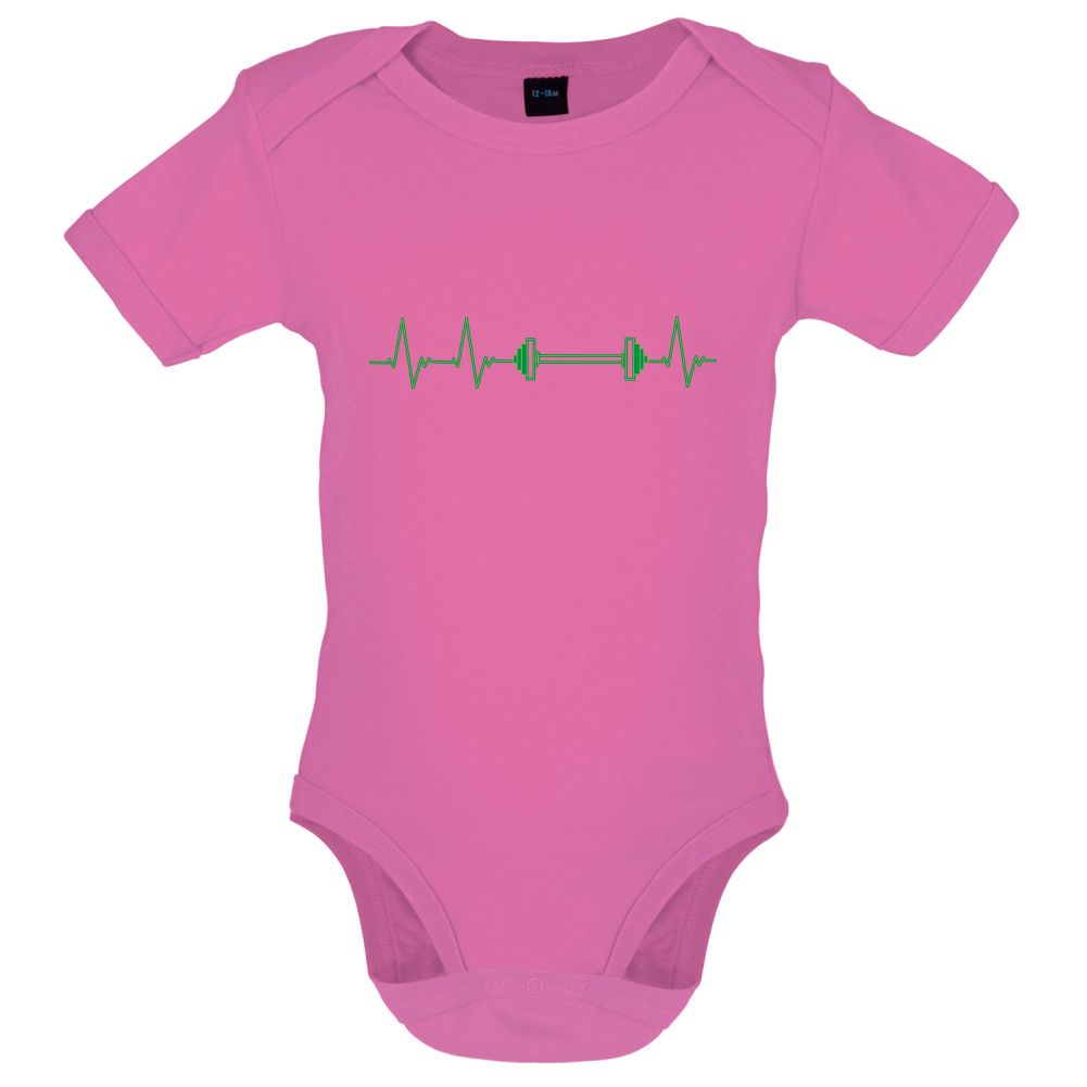 Weight Lifting Heartbeat Baby T Shirt