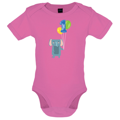 1st Birthday Elephant Baby T Shirt