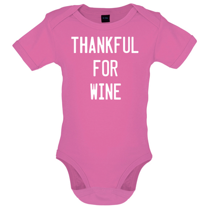 Thankful For Wine Baby T Shirt