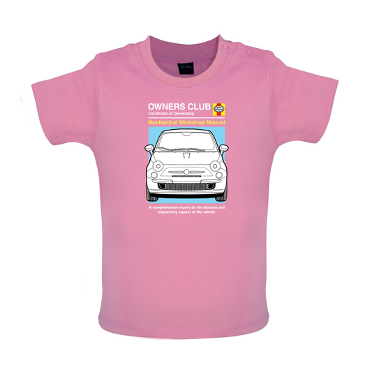 Car Owners Manual Fiat 500 Baby T Shirt