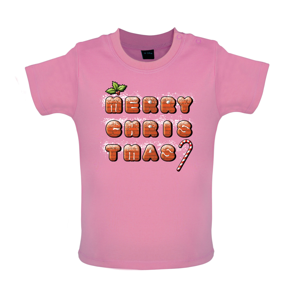 Merry Christmas Biscuits Baby T Shirt