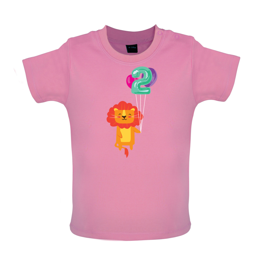 2nd Birthday Lion Baby T Shirt