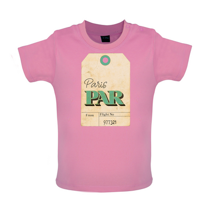 Paris Travel Tag Baby T Shirt