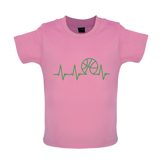 Basketball Heartbeat Baby T Shirt