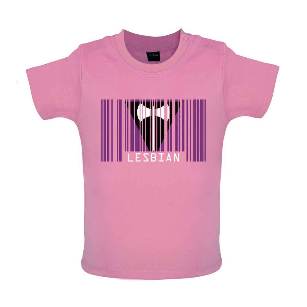 LGBT Barcode Flags - Lesbian Baby T Shirt