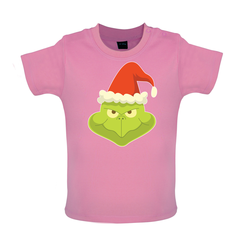 Grinch Face Baby T Shirt