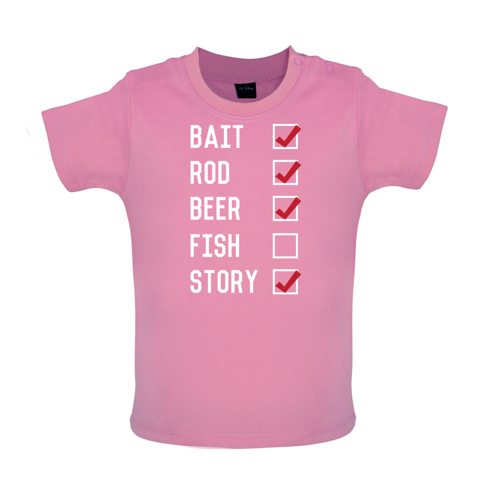 Fishing Checklist Baby T Shirt