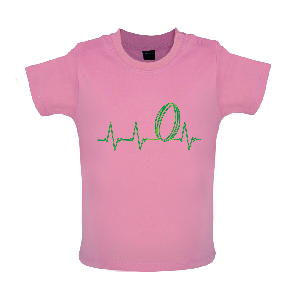 Rugby Heartbeat Baby T Shirt