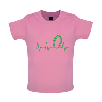 Rugby Heartbeat Baby T Shirt