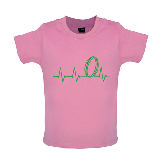 Rugby Heartbeat Baby T Shirt