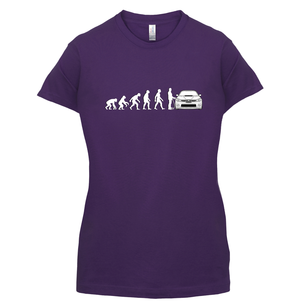 Evolution of Man Impreza Driver T Shirt