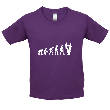 Evolution Of Man Tree Surgeon Kids T Shirt