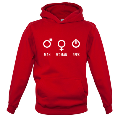 Man Woman GEEK Kids T Shirt