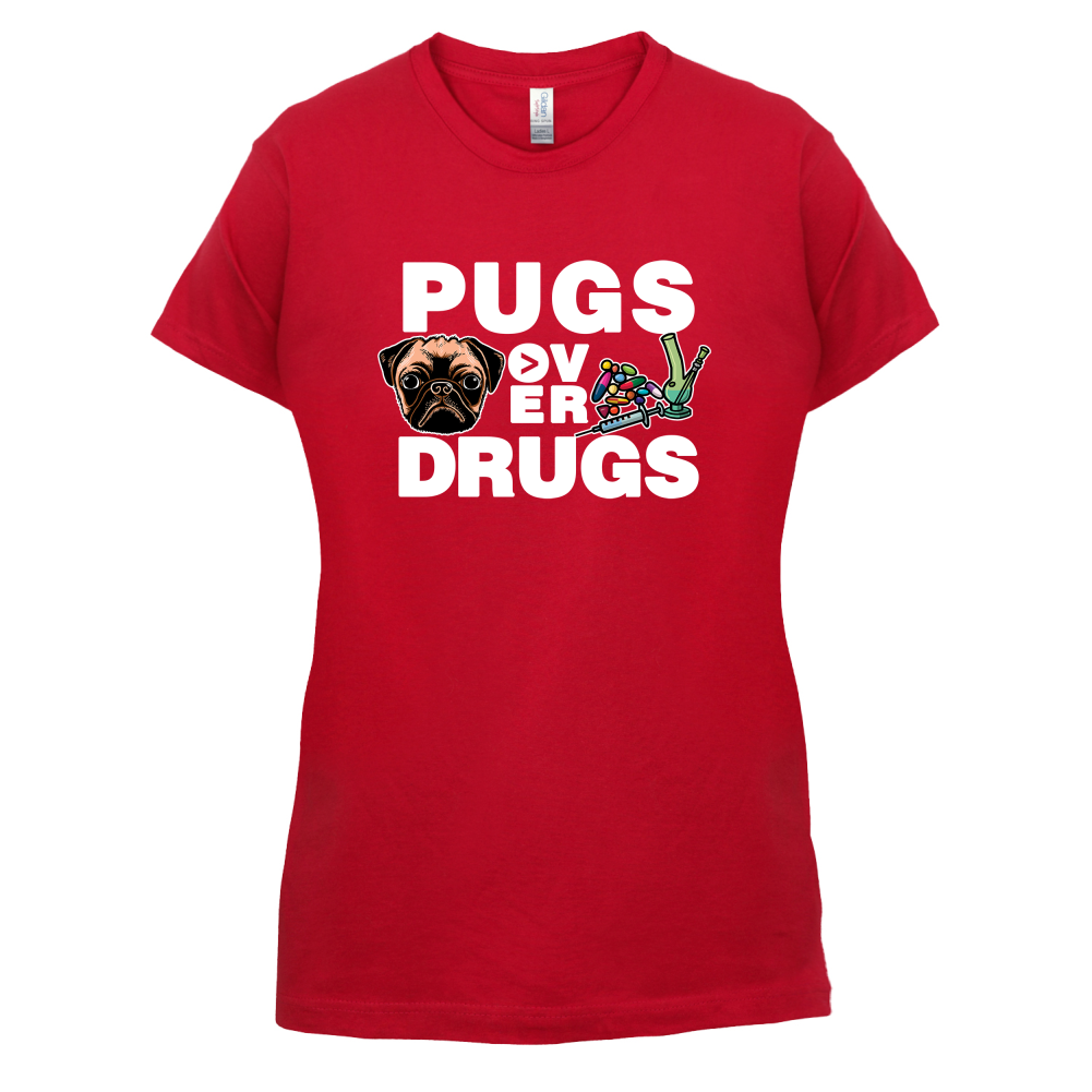 Pugs Over Drugs T Shirt