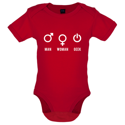 Man Woman GEEK Baby T Shirt