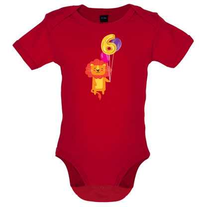 6th Birthday Lion Baby T Shirt