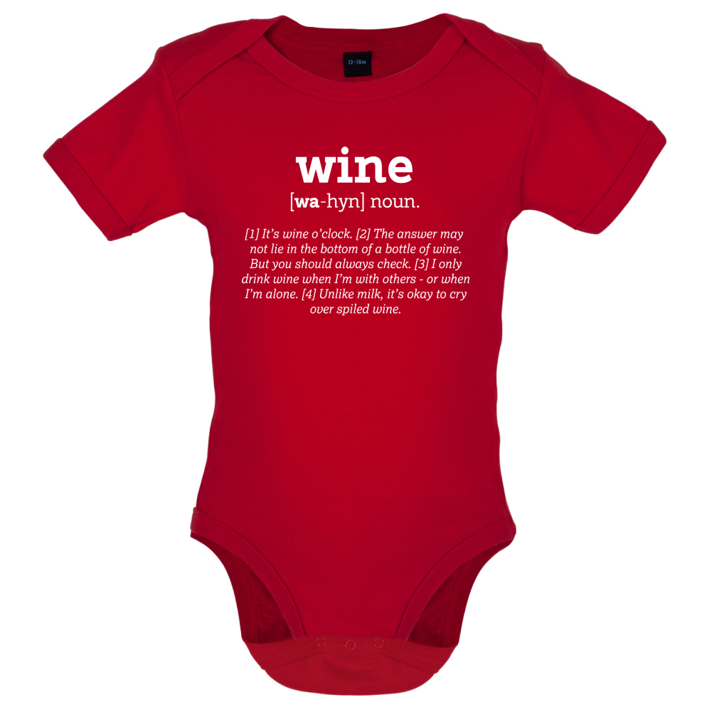 Definition Wine Baby T Shirt