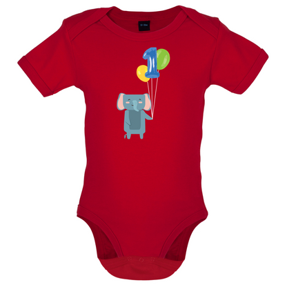 1st Birthday Elephant Baby T Shirt