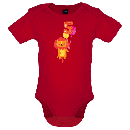 5th Birthday Lion Baby T Shirt