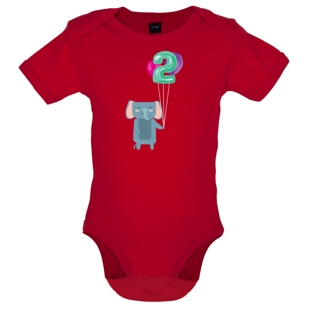 2nd Birthday Elephant Baby T Shirt