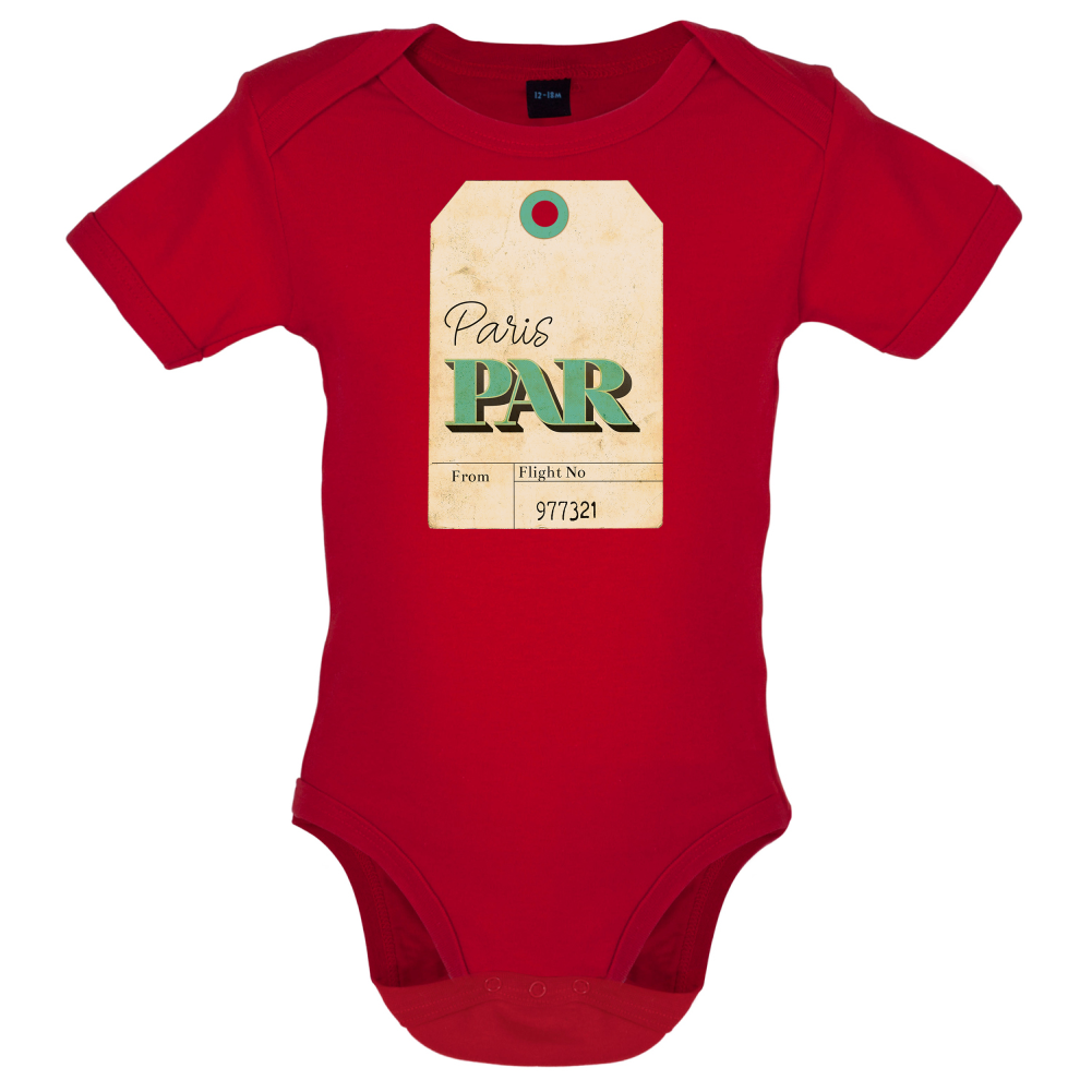 Paris Travel Tag Baby T Shirt