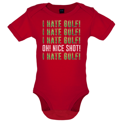 I Hate Golf Baby T Shirt