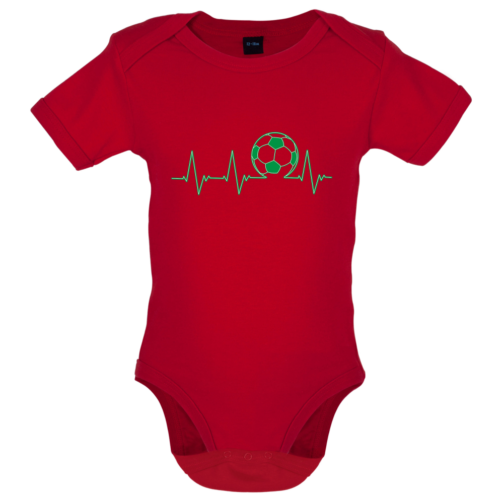 Football Heartbeat Baby T Shirt