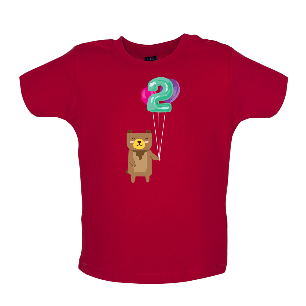 2nd Birthday Bear Baby T Shirt